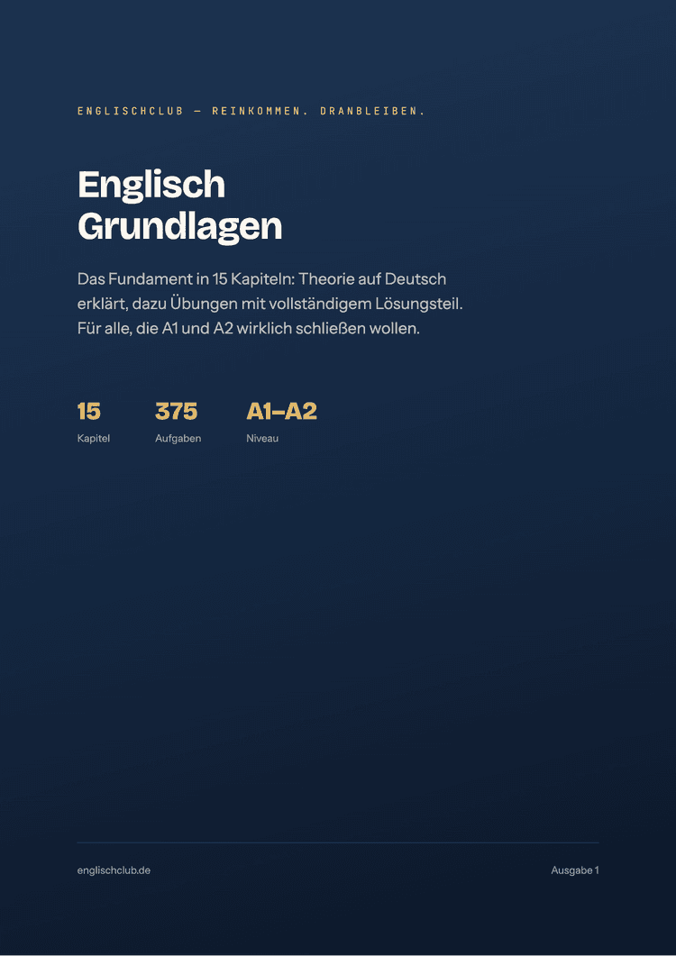 Deckblatt des Arbeitshefts Englisch Grundlagen